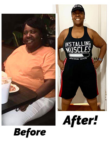 personal trainer helping a client on treadmill