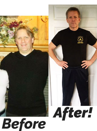 before and after of the founder - Dennis Mathias
